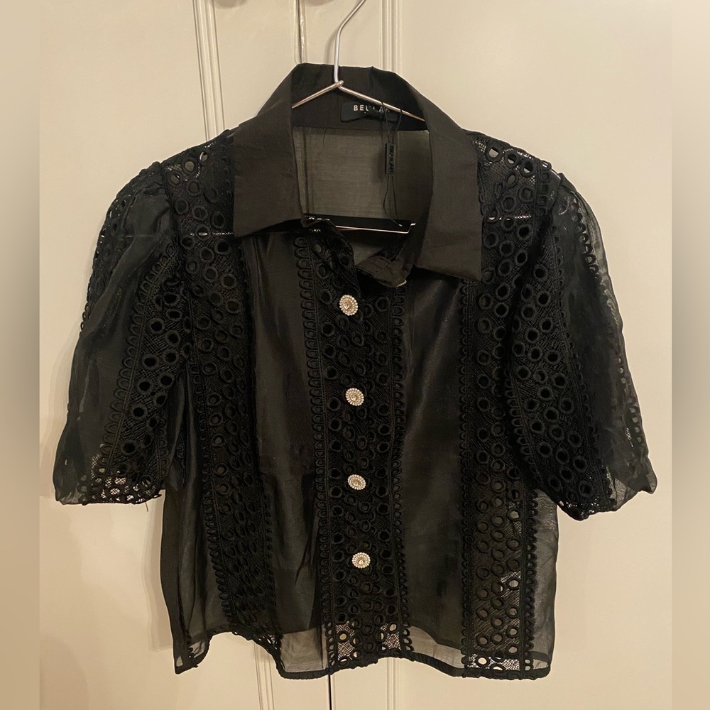 BEULAH Embellished Blouse NWT